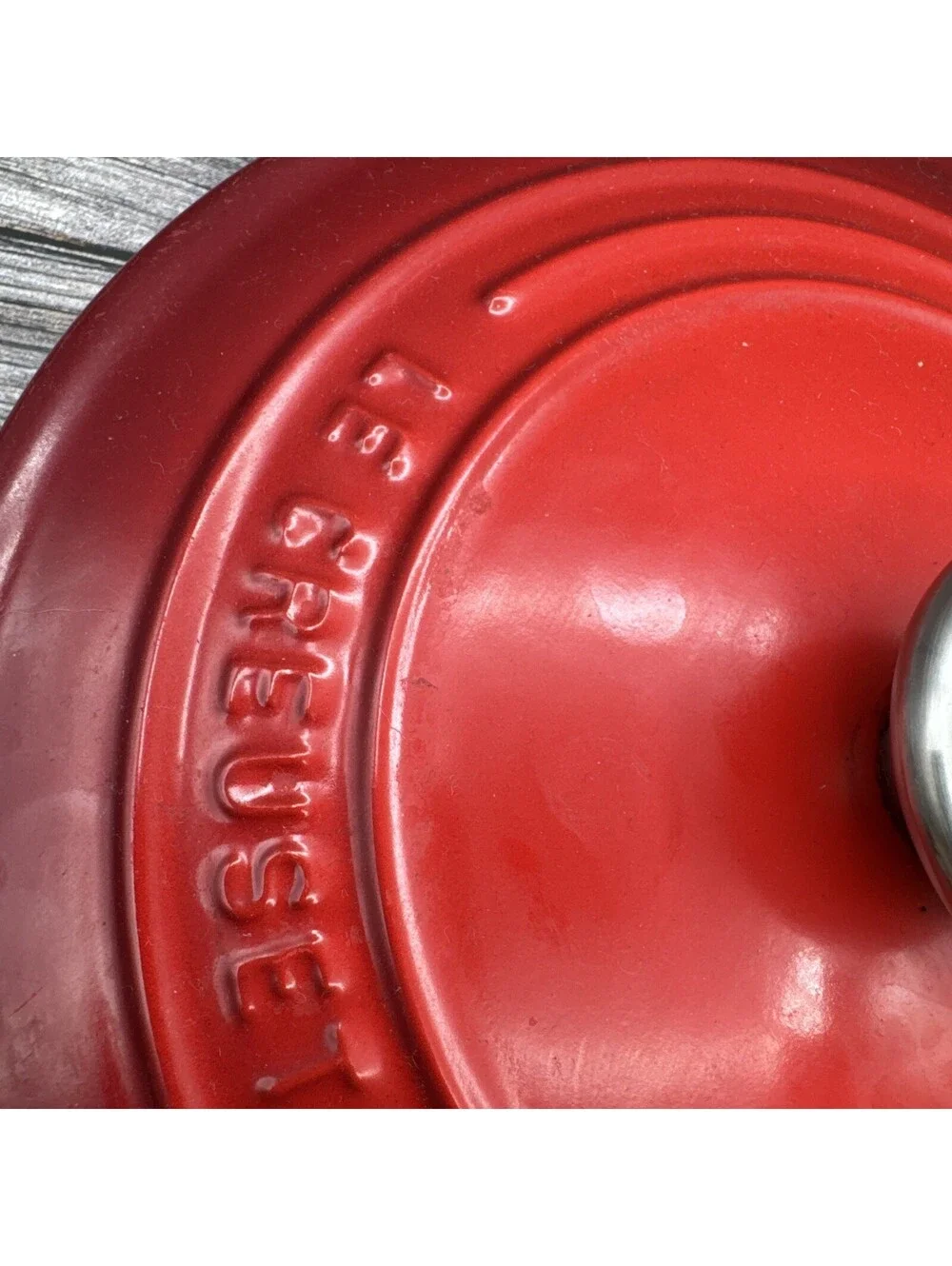 VTG Le Creuset 3.5 qt 22 cm  Dutch Oven Red With Handles